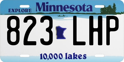 MN license plate 823LHP