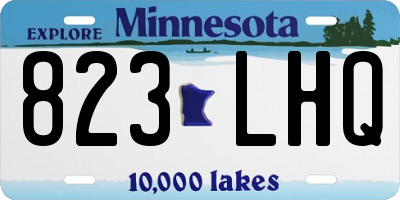 MN license plate 823LHQ