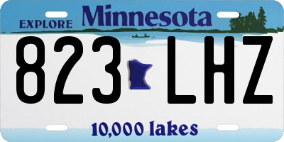 MN license plate 823LHZ
