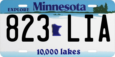 MN license plate 823LIA