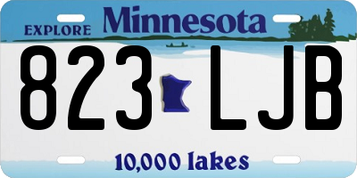 MN license plate 823LJB