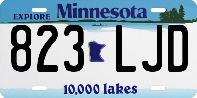 MN license plate 823LJD