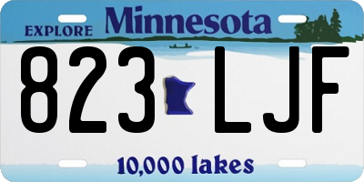 MN license plate 823LJF