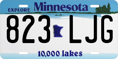 MN license plate 823LJG