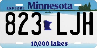 MN license plate 823LJH