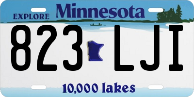 MN license plate 823LJI