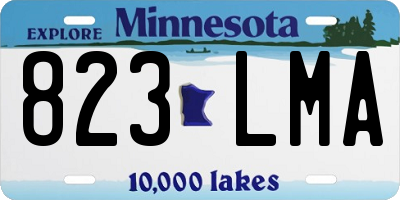 MN license plate 823LMA