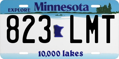 MN license plate 823LMT