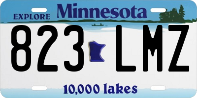 MN license plate 823LMZ