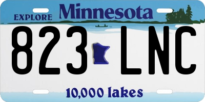 MN license plate 823LNC