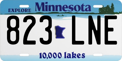 MN license plate 823LNE