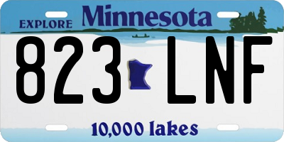 MN license plate 823LNF