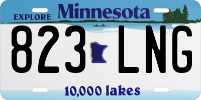 MN license plate 823LNG