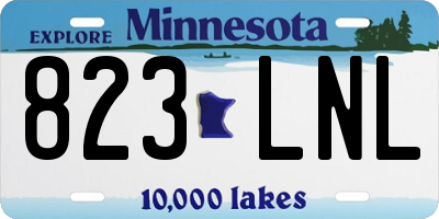 MN license plate 823LNL