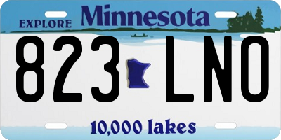 MN license plate 823LNO