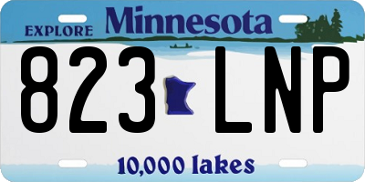 MN license plate 823LNP