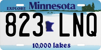 MN license plate 823LNQ