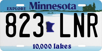 MN license plate 823LNR