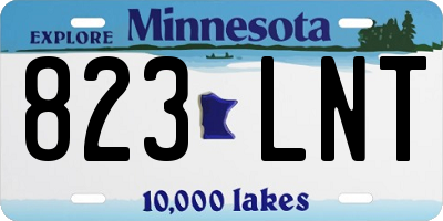 MN license plate 823LNT
