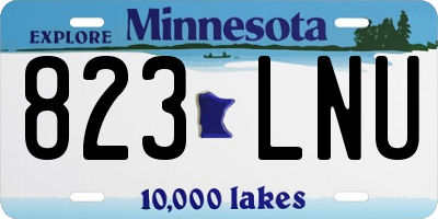 MN license plate 823LNU