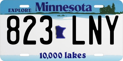 MN license plate 823LNY