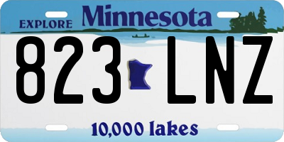 MN license plate 823LNZ