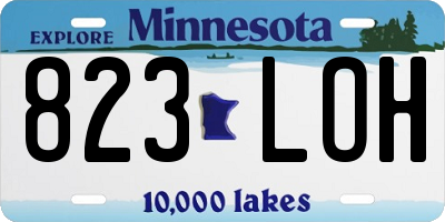 MN license plate 823LOH