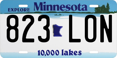 MN license plate 823LON