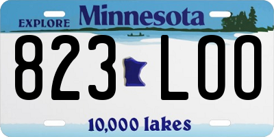 MN license plate 823LOO