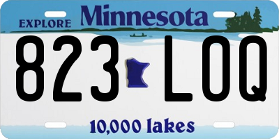 MN license plate 823LOQ