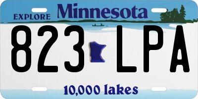 MN license plate 823LPA