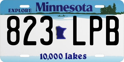 MN license plate 823LPB