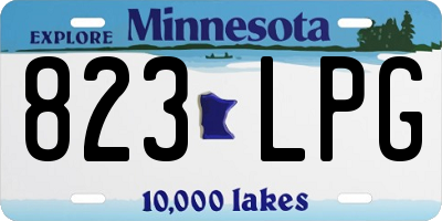 MN license plate 823LPG