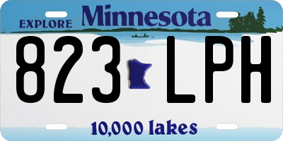 MN license plate 823LPH
