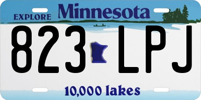 MN license plate 823LPJ