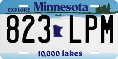MN license plate 823LPM