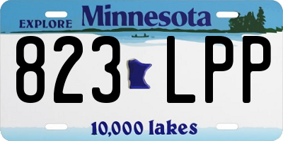 MN license plate 823LPP