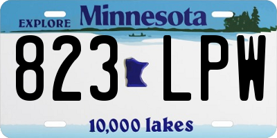 MN license plate 823LPW