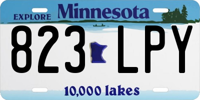 MN license plate 823LPY