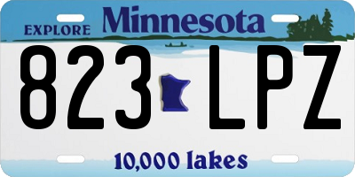 MN license plate 823LPZ