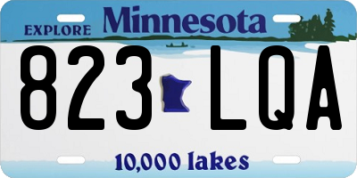 MN license plate 823LQA