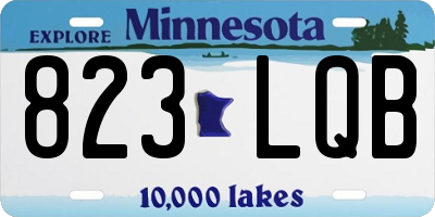 MN license plate 823LQB