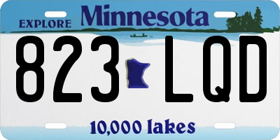 MN license plate 823LQD