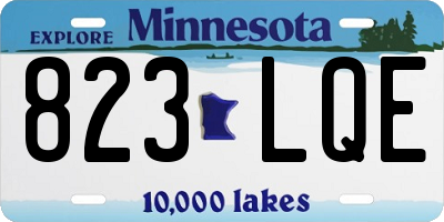 MN license plate 823LQE