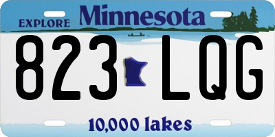 MN license plate 823LQG