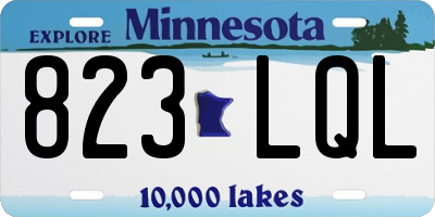MN license plate 823LQL