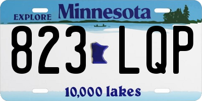 MN license plate 823LQP