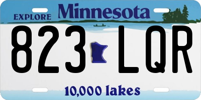 MN license plate 823LQR
