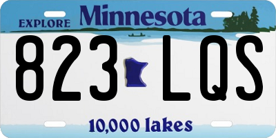 MN license plate 823LQS