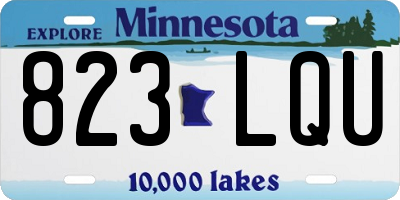MN license plate 823LQU
